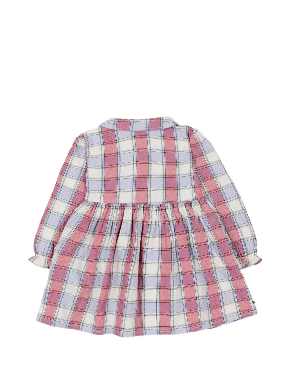  Tommy Hilfiger Junior Check-pattern Long-sleeved Dress - Pink 