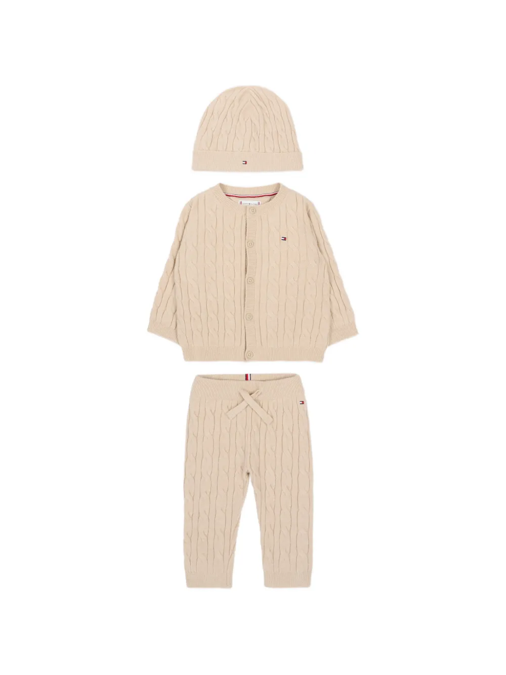 Tommy Hilfiger Junior logo-embroidered trousers set - Toni neutri