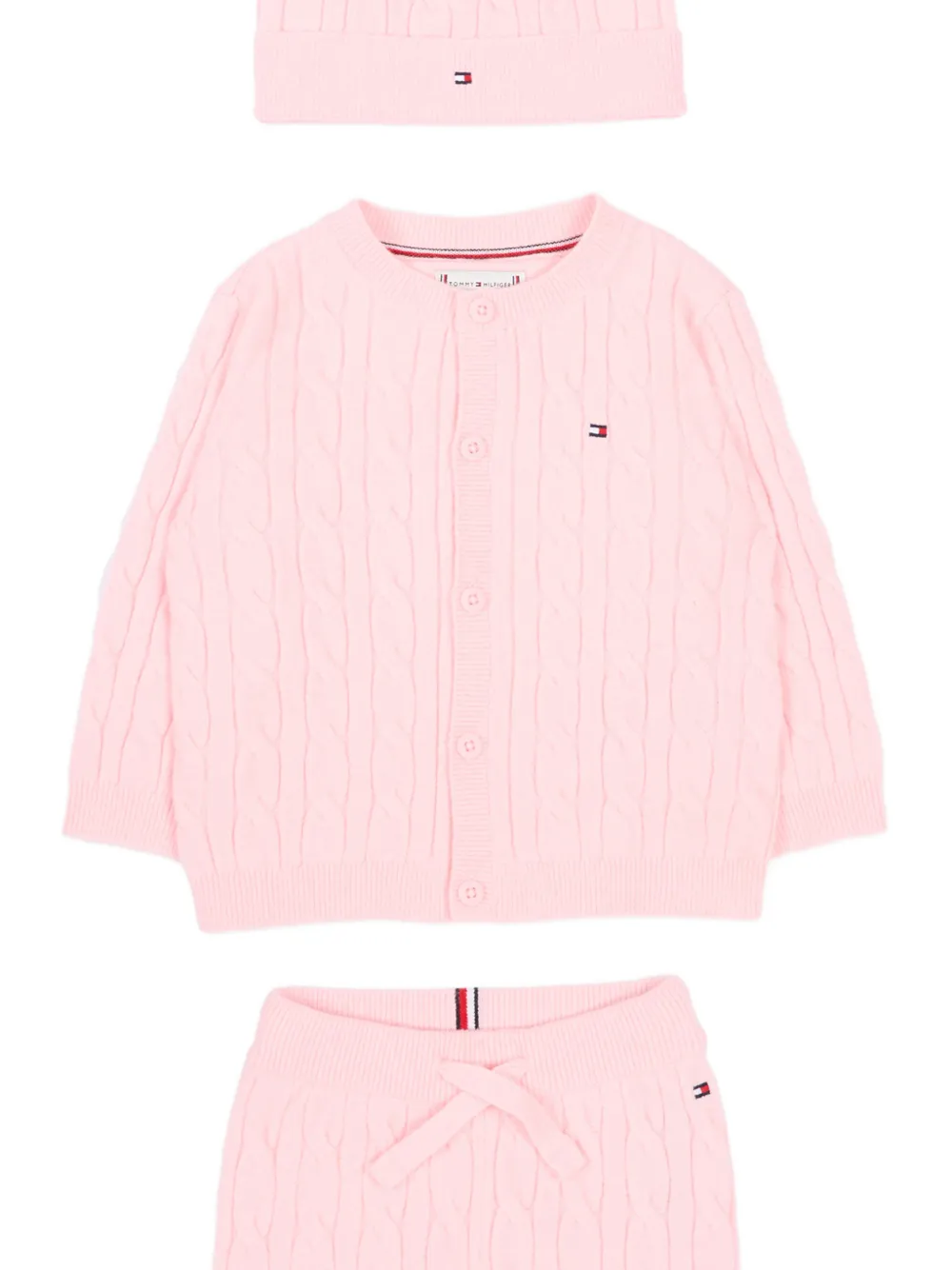  Tommy Hilfiger Junior Logo-embroidered Buttoned Trousers Set - Pink 