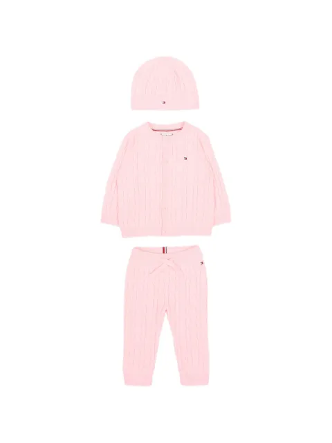 Tommy Hilfiger Junior logo-embroidered buttoned trousers set