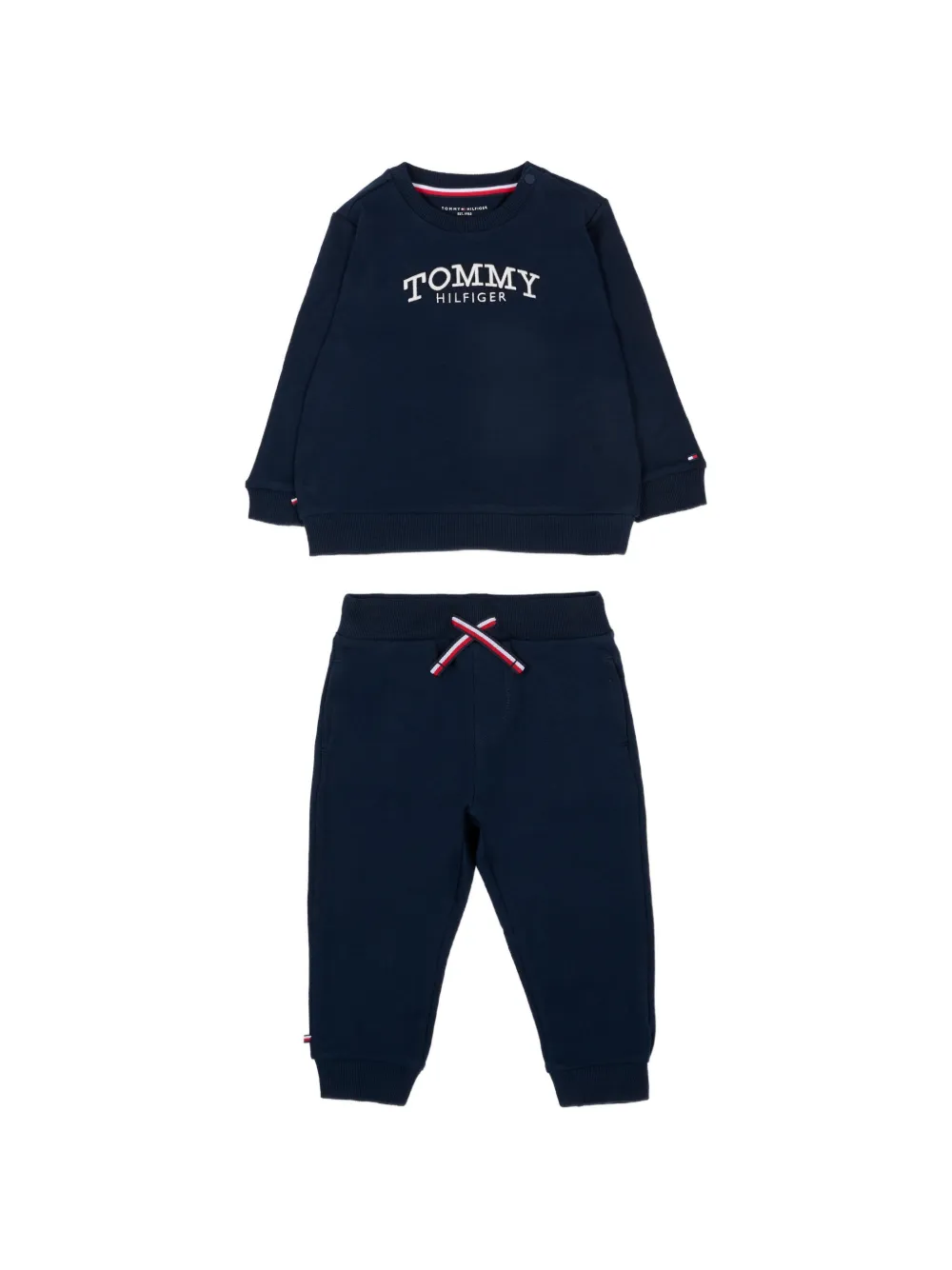 Tommy Hilfiger Junior logo-detail tracksuit - Blau