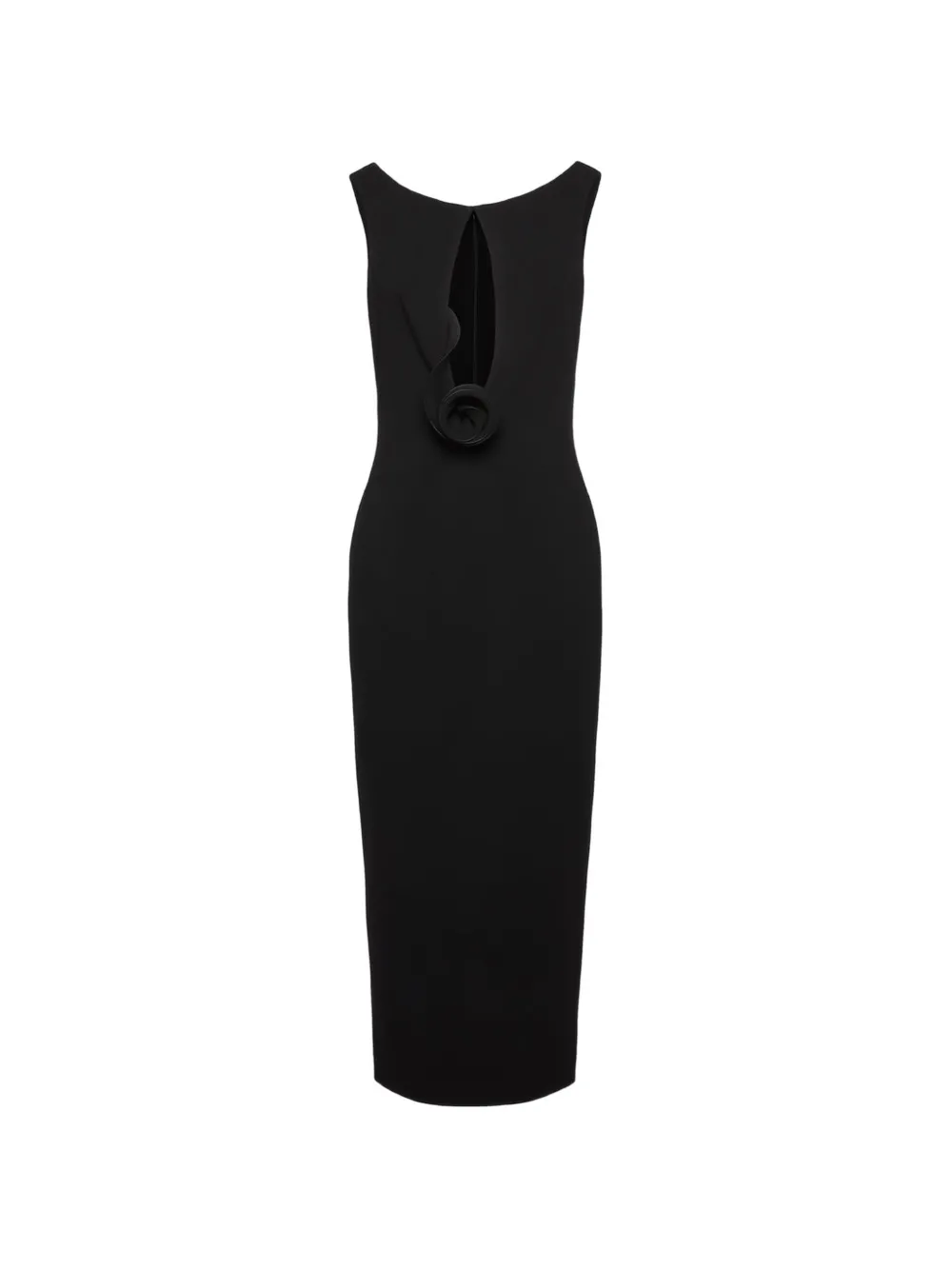 Magda Butrym flower-appliqué midi dress - Nero