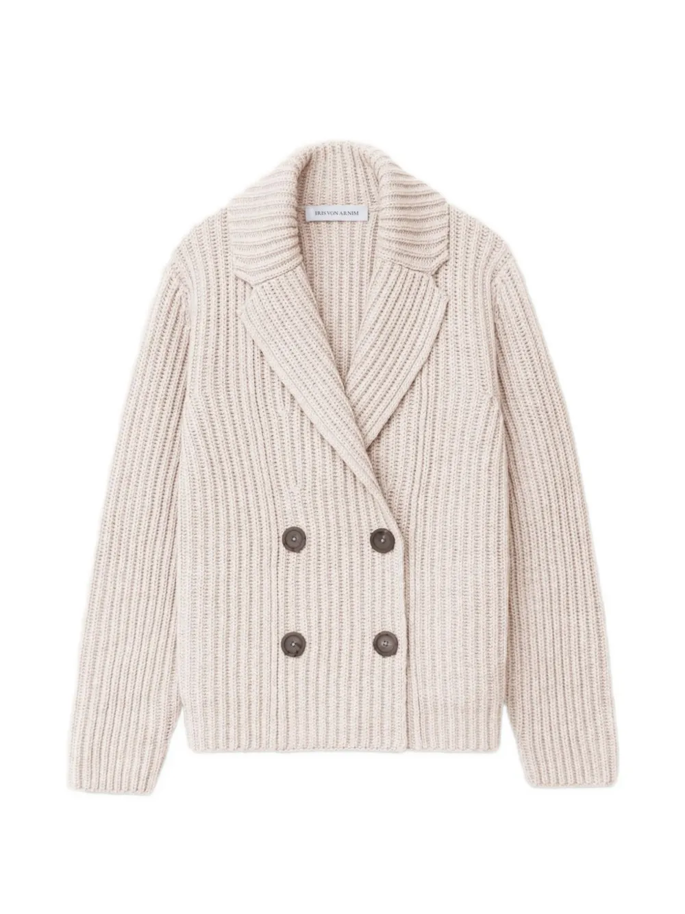 Iris Von Arnim Anika double-breasted cardigan - Nude