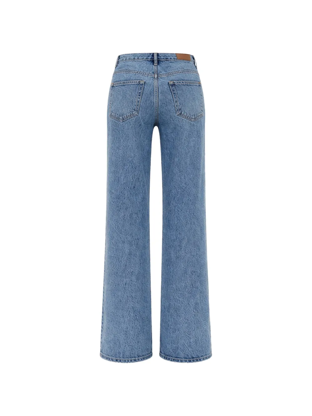 Reformation Cary low waist ruimvallende jeans met wijde pijpen Blauw