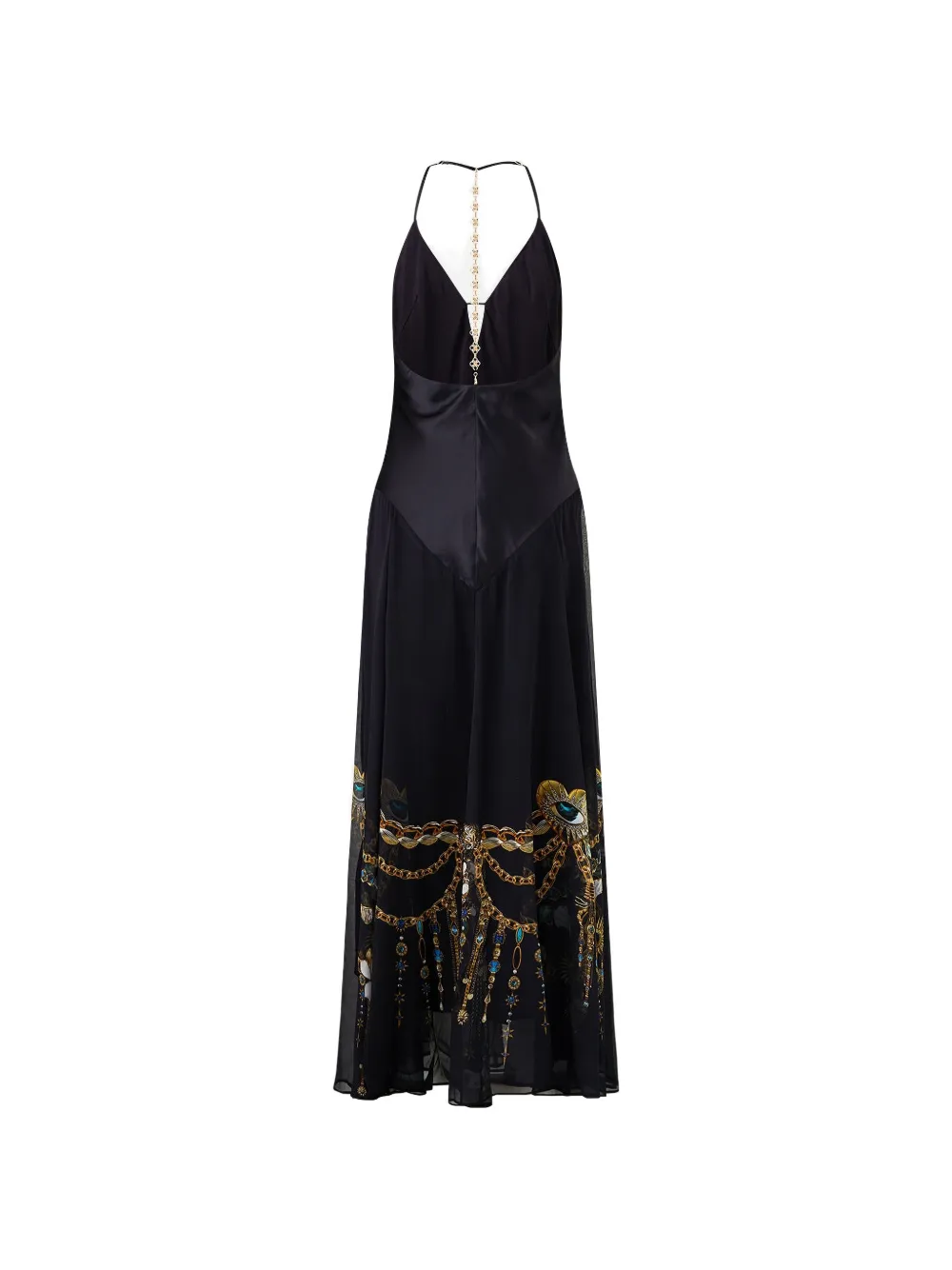 Camilla Maxi-jurk met hardware-detail Zwart