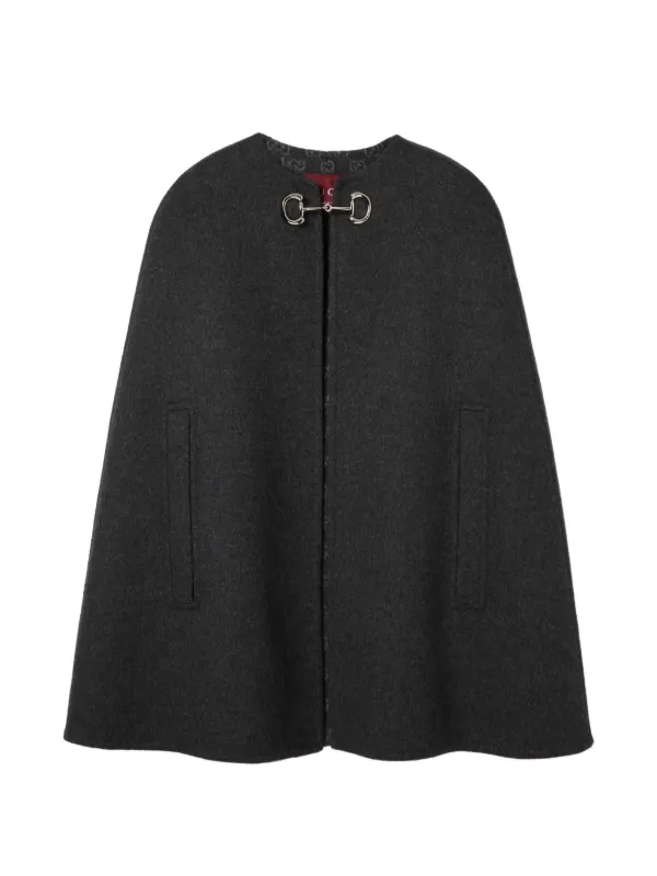 Gucci Horsebit Pocket Cape in Grey