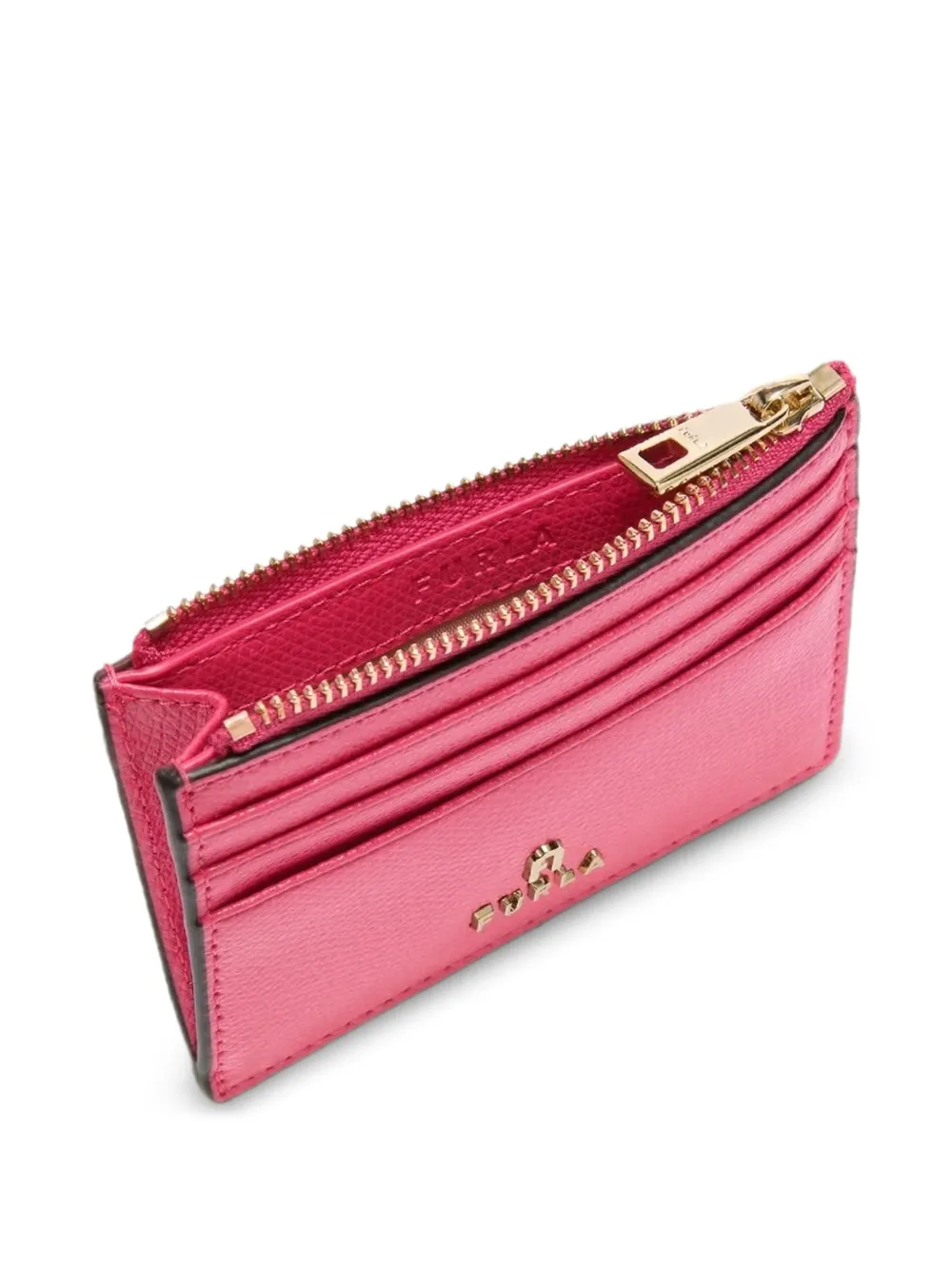 Furla Camelia kleine pasjeshouder met logo Roze