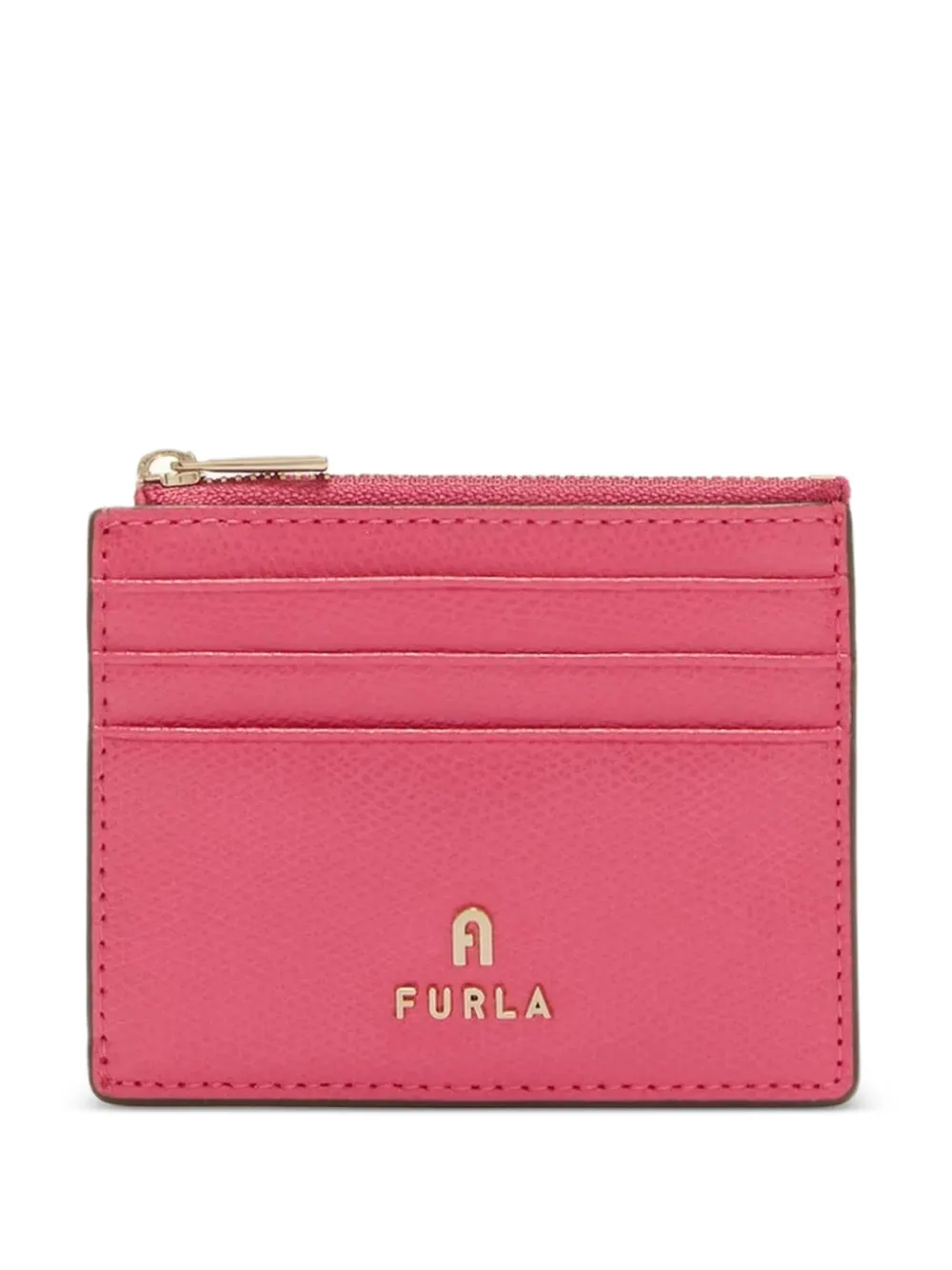 Furla small Camelia textured logo cardholder - Rosa