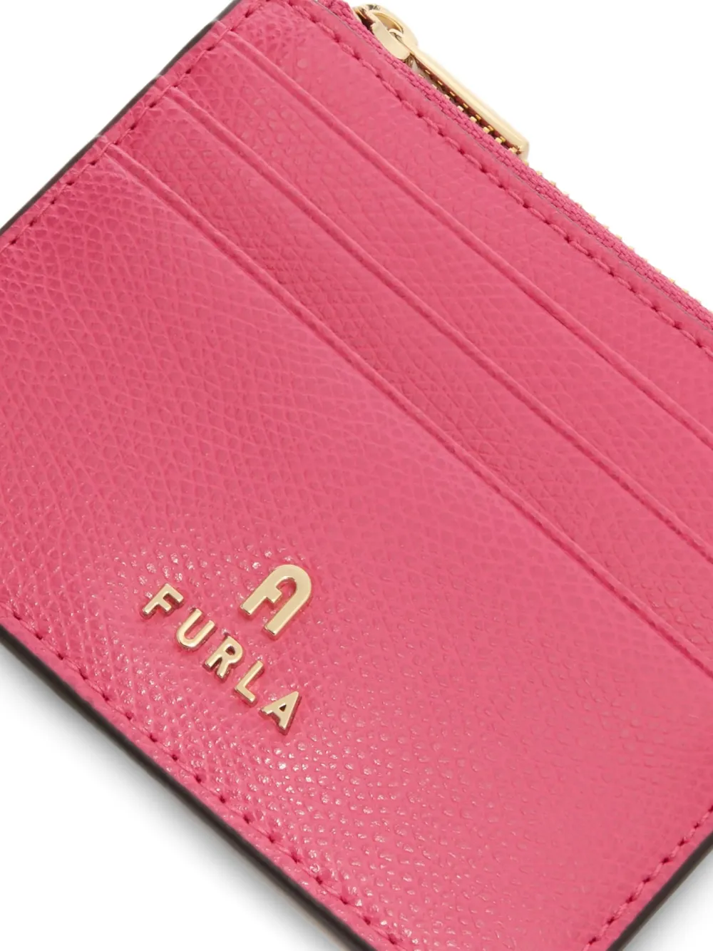 Furla Camelia kleine pasjeshouder met logo Roze