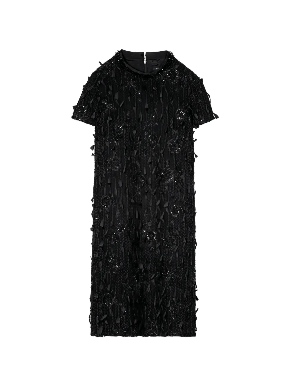 Luisa Cerano beaded shift dress - Nero