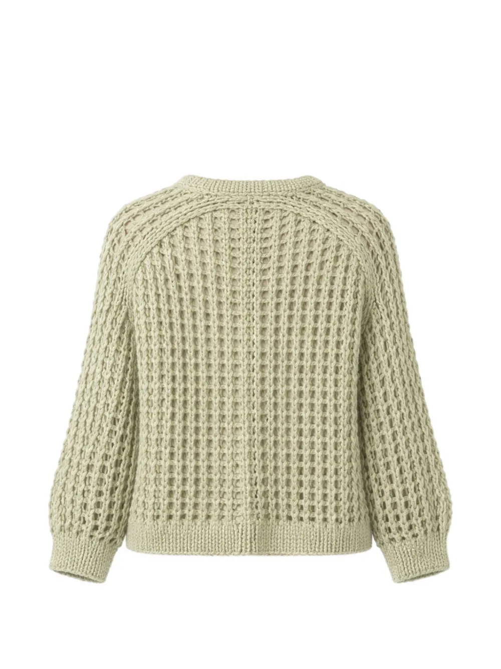  Iris Von Arnim Open-knit Button Cardigan - Green 