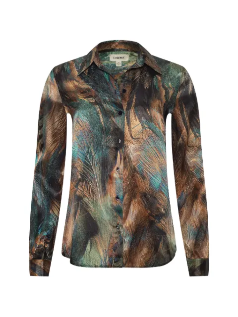 L'Agence Tyler silk long sleeve printed blouse