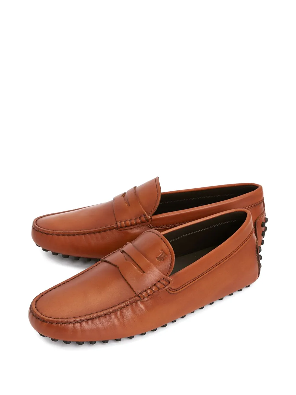 Tod's Penny loafers met stiksels Bruin