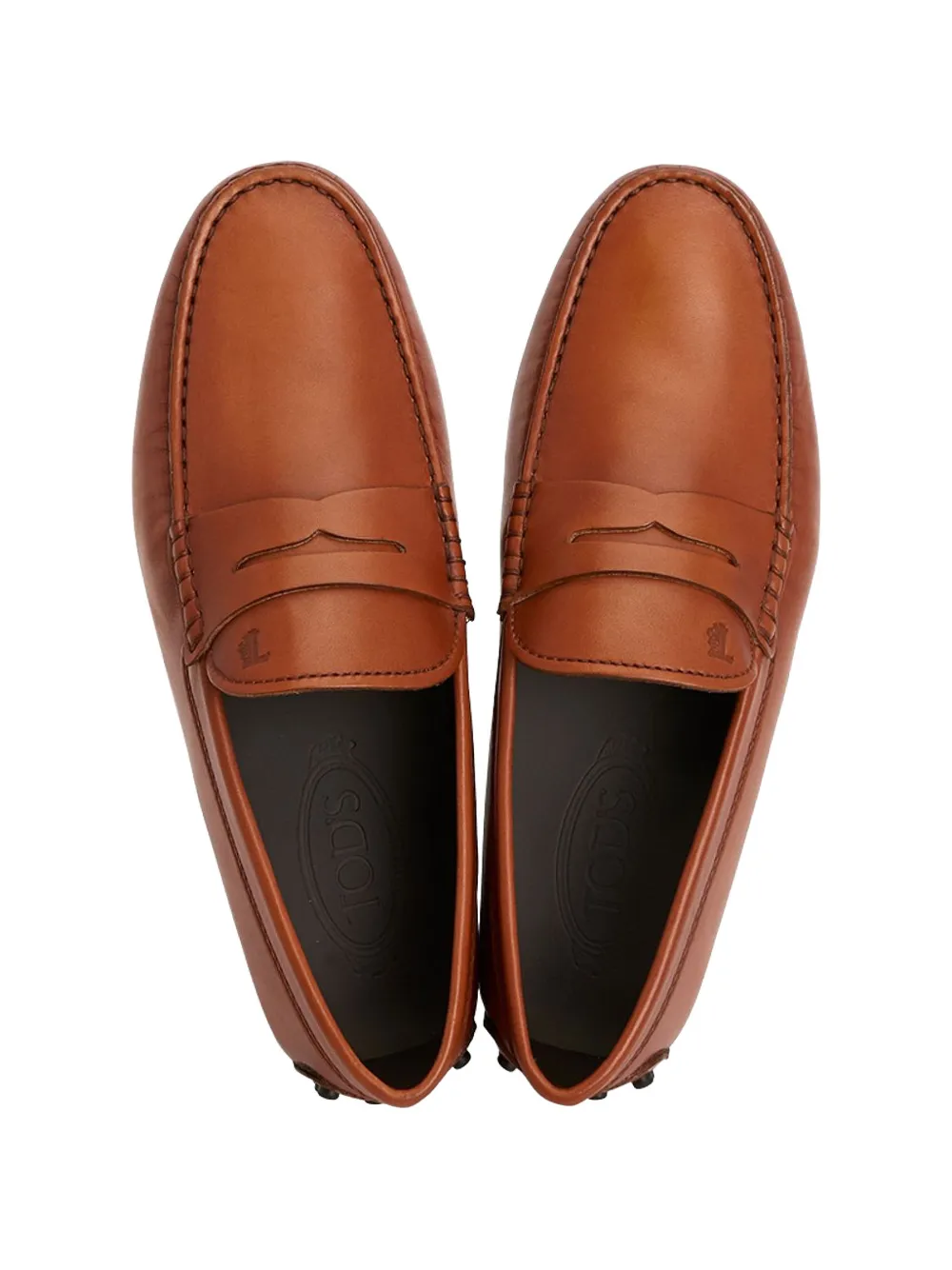 Tod's Penny loafers met stiksels Bruin