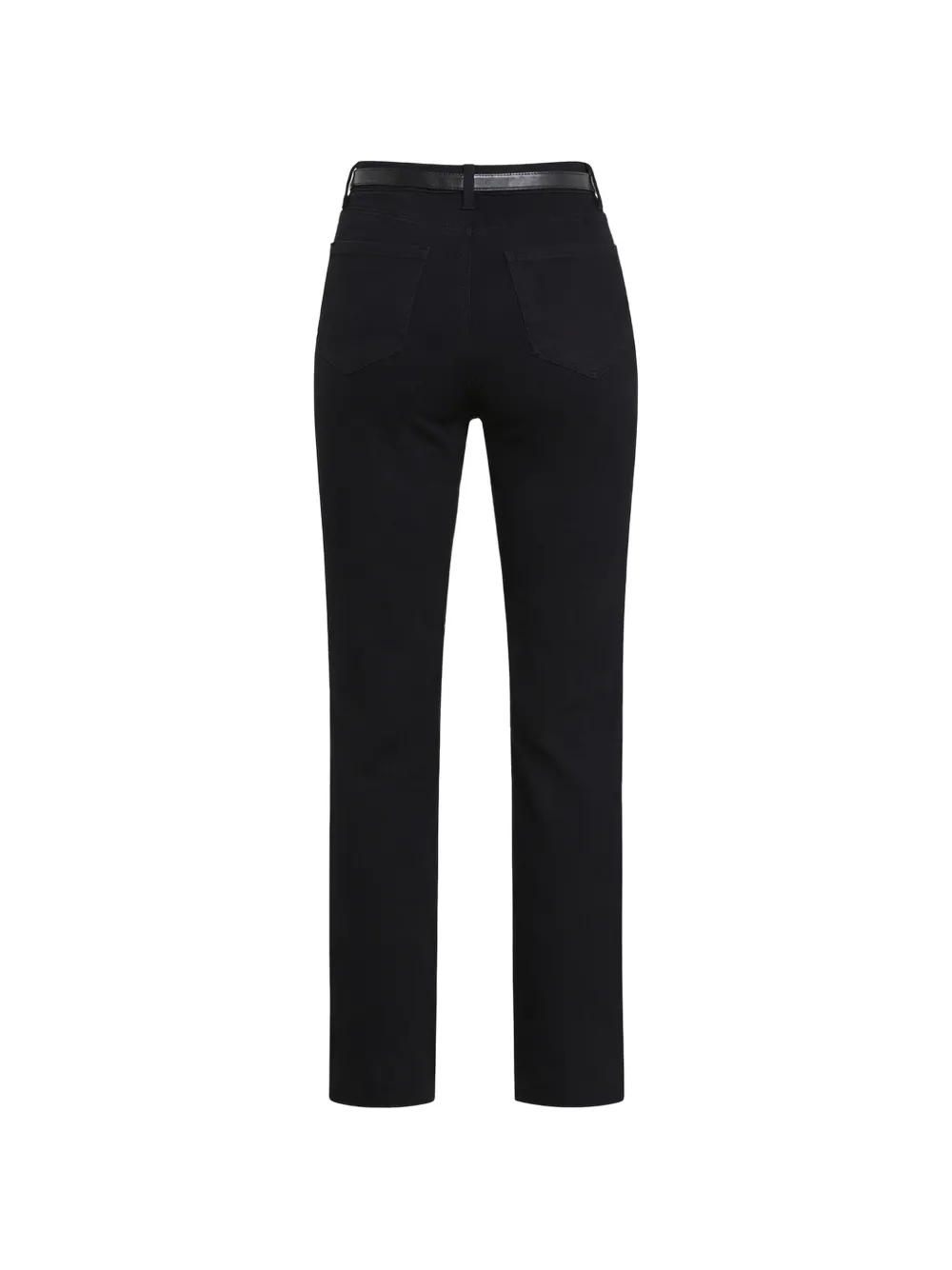 L'Agence Denim broek met ceintuur Zwart