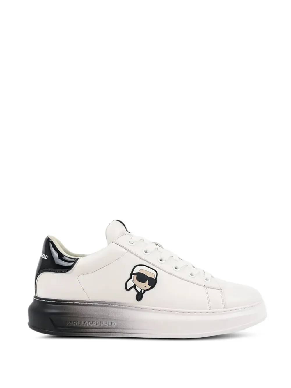 Karl Lagerfeld ombre lace sneakers - Bianco