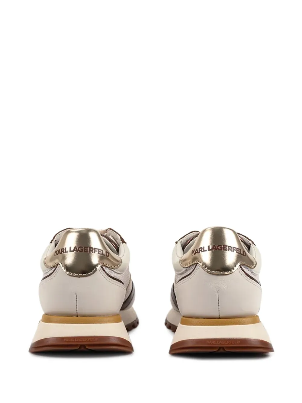 Karl Lagerfeld Sneakers met open kant Beige