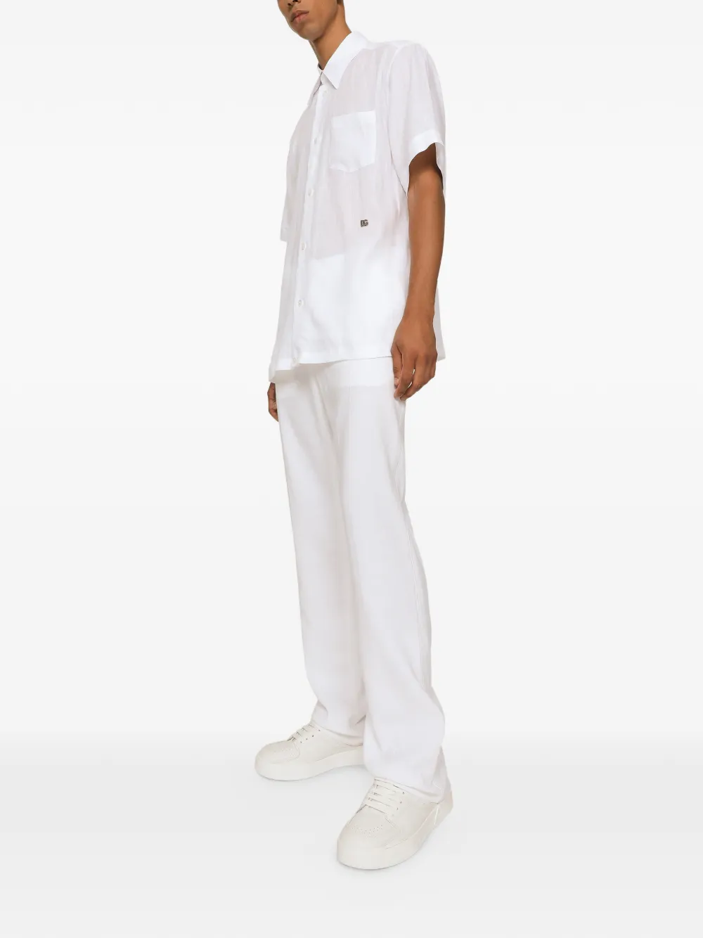 Dolce & Gabbana Overhemd met hardware en zak Wit