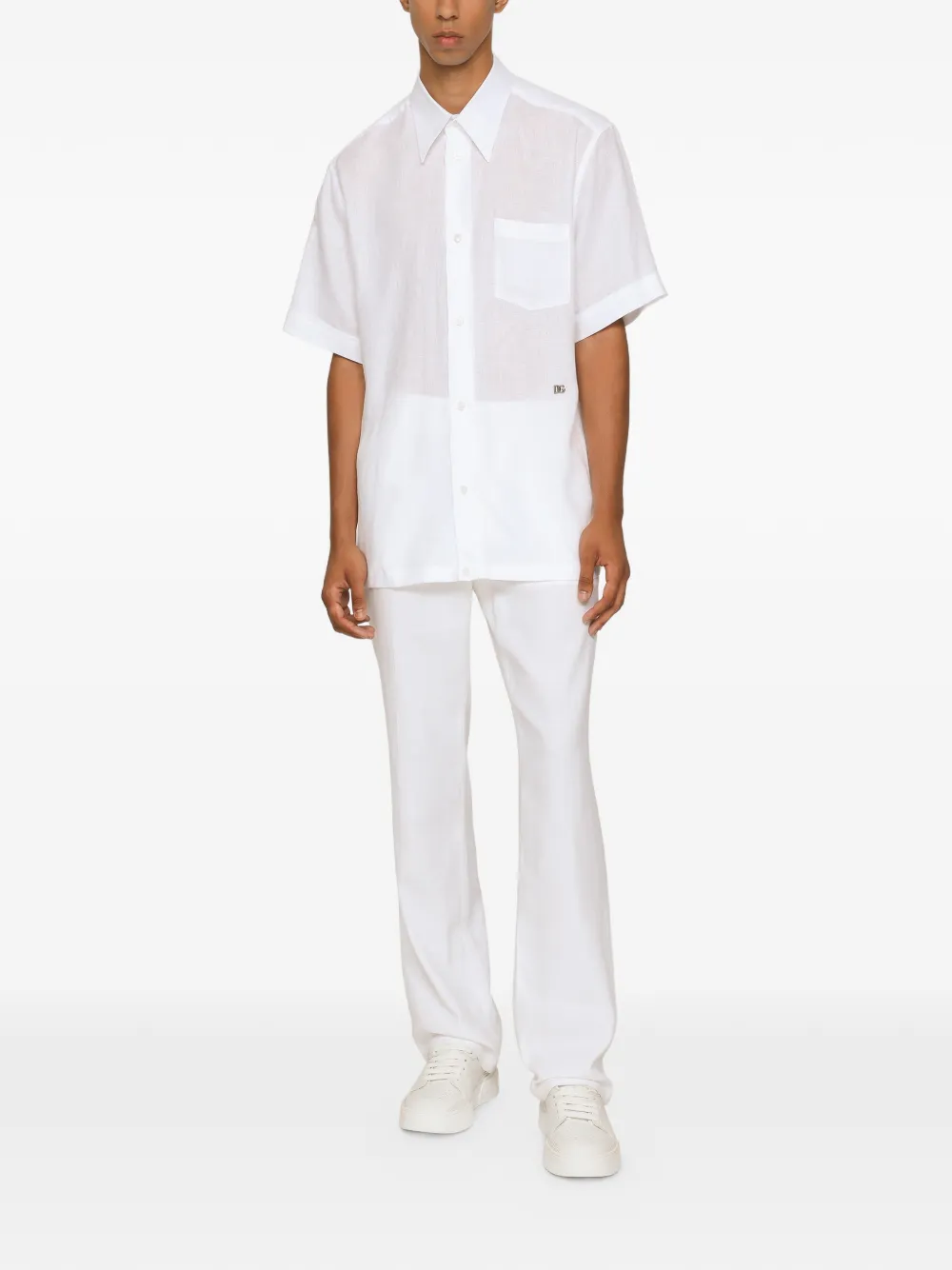 Dolce & Gabbana Overhemd met hardware en zak Wit