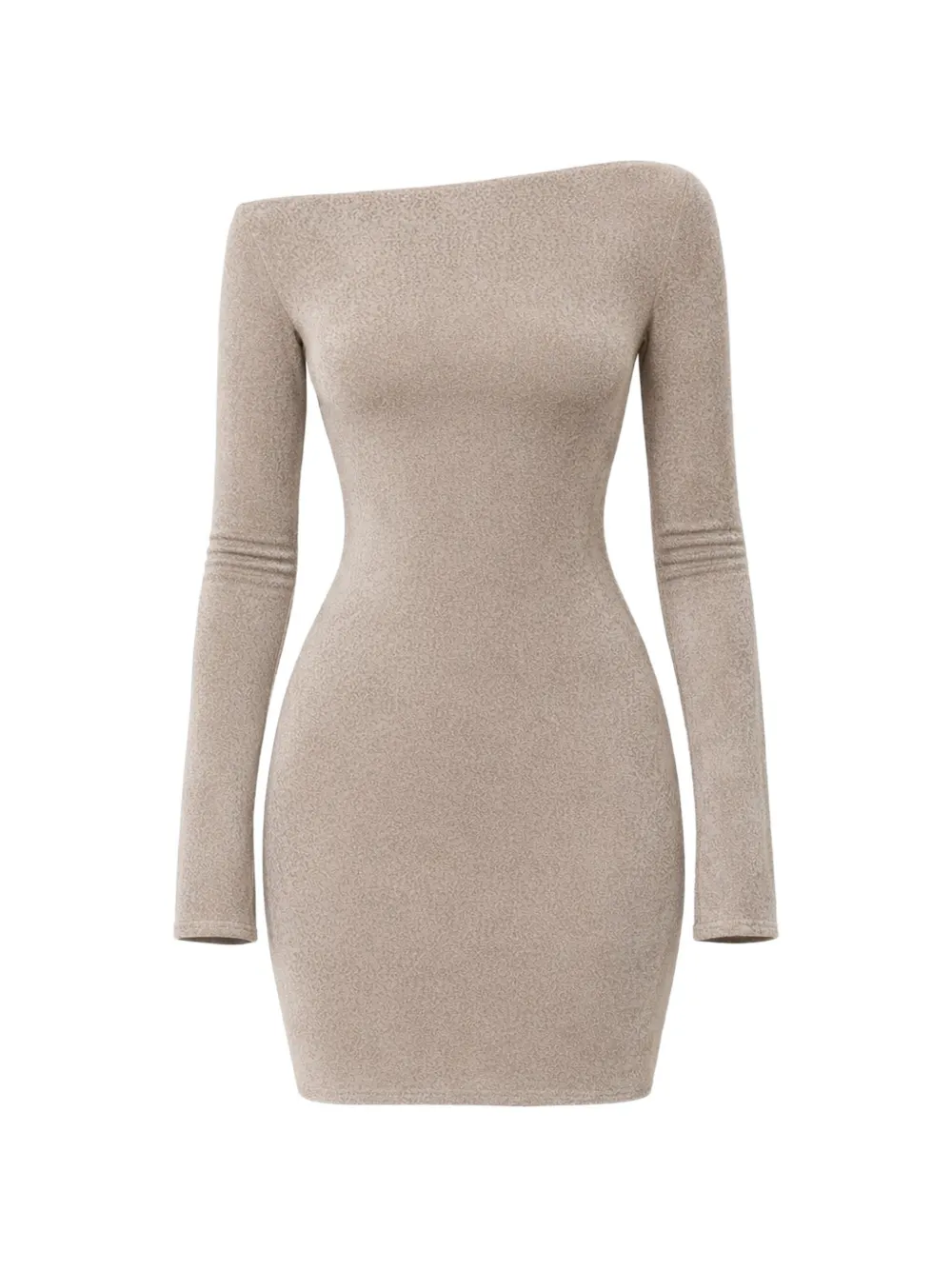 Reformation Vivien long-sleeve knit mini dress - Toni neutri