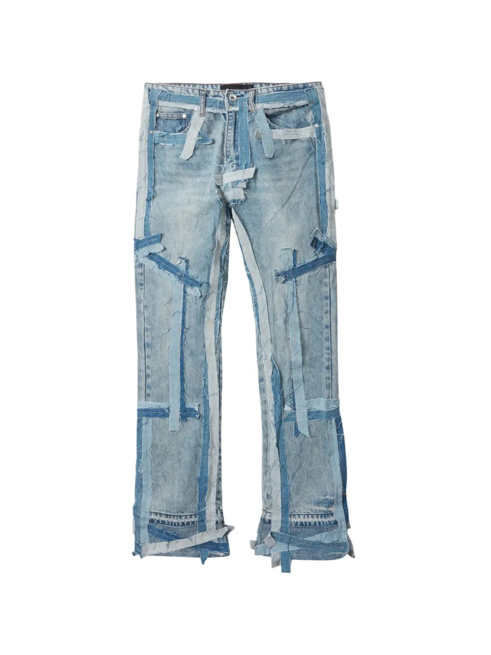 Who Decides War Exposure patchwork jeans - Blu