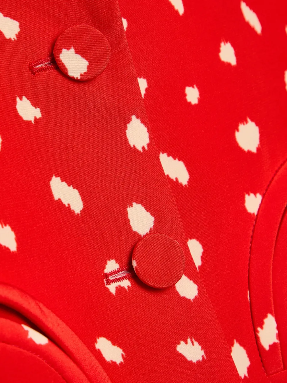  Blazé Milano Polka-dot Button Jacket - Red 