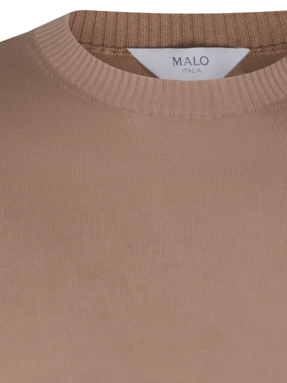 Malo Gebreid T-shirt Bruin