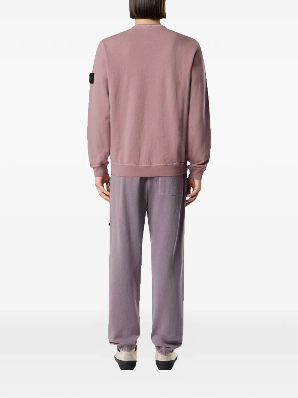 Stone Island Sweater met logopatch Paars