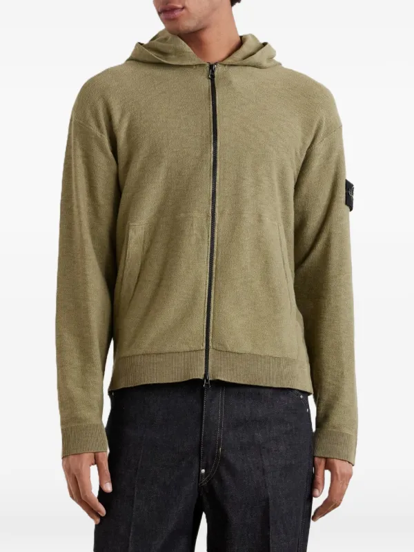 Stone Island zip-up Hoodie | Green | FARFETCH