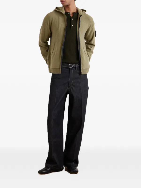 Stone Island zip-up Hoodie | Green | FARFETCH