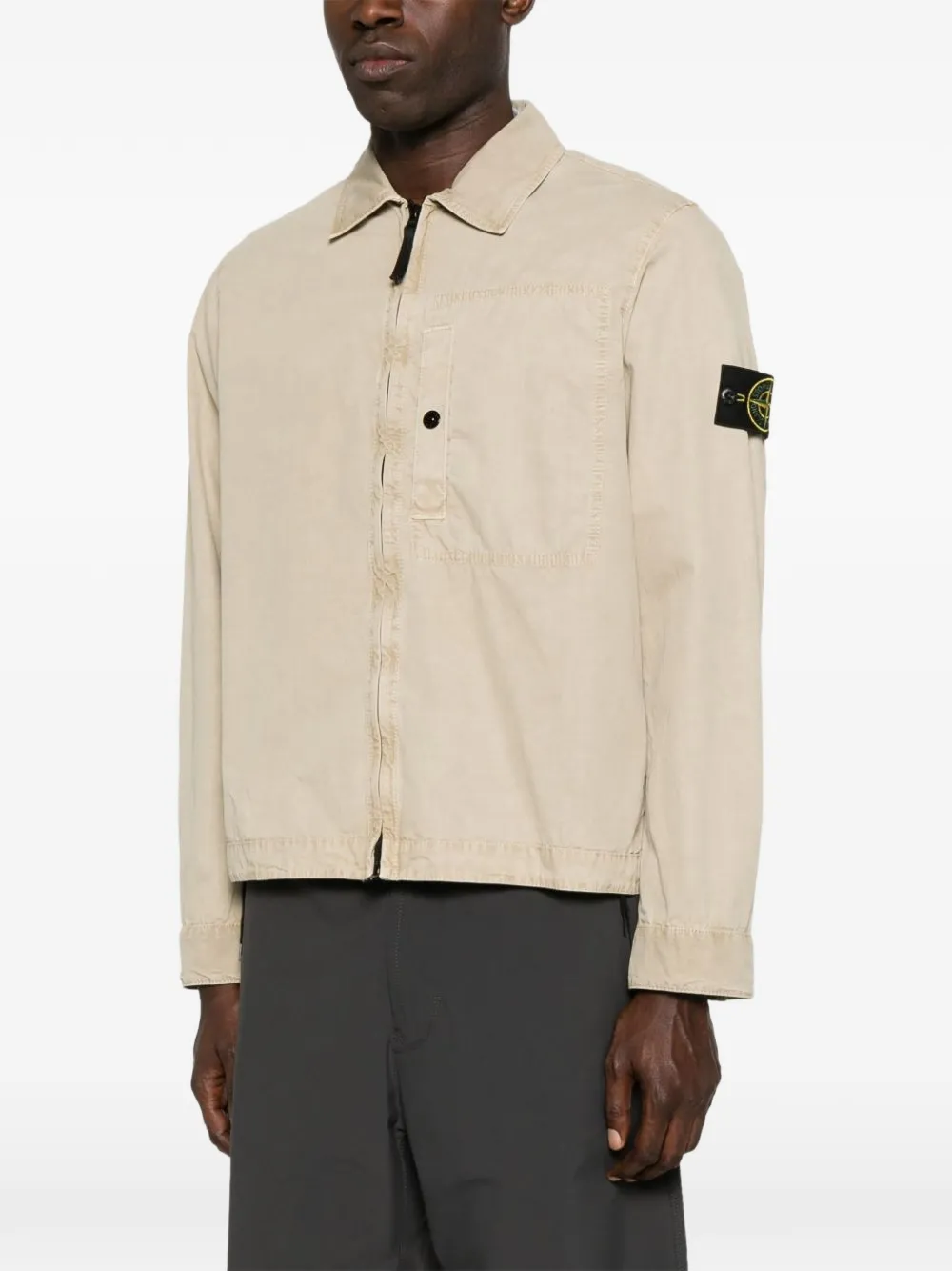  Stone Island Zipped Shirt - Neutrals 