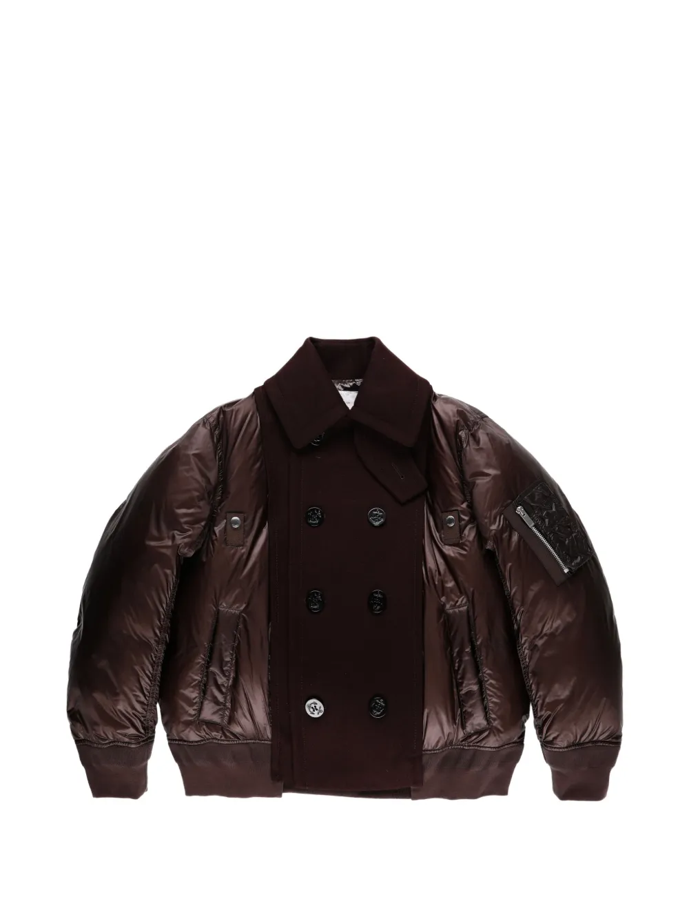sacai Wattierte Jacke - Braun
