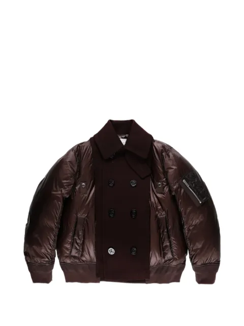 sacai buttoned puffer jacket