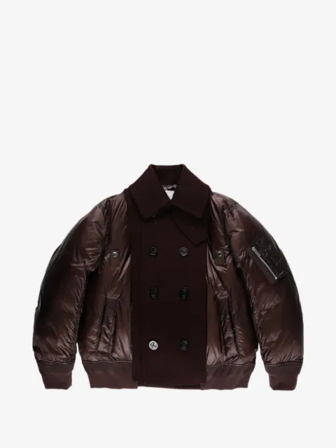 sacai buttoned puffer jacket