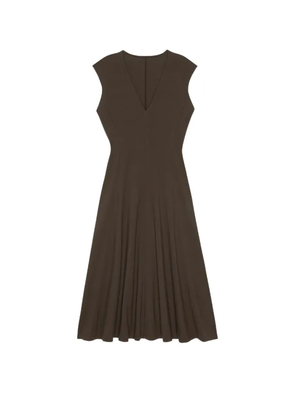 Frame Studio V-neck Dress in Brown