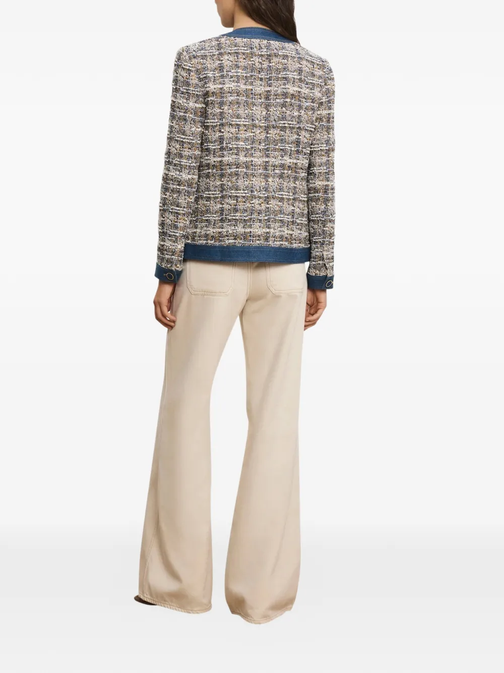  Veronica Beard Ainslie Tweed Pocket Jacket - Neutrals 