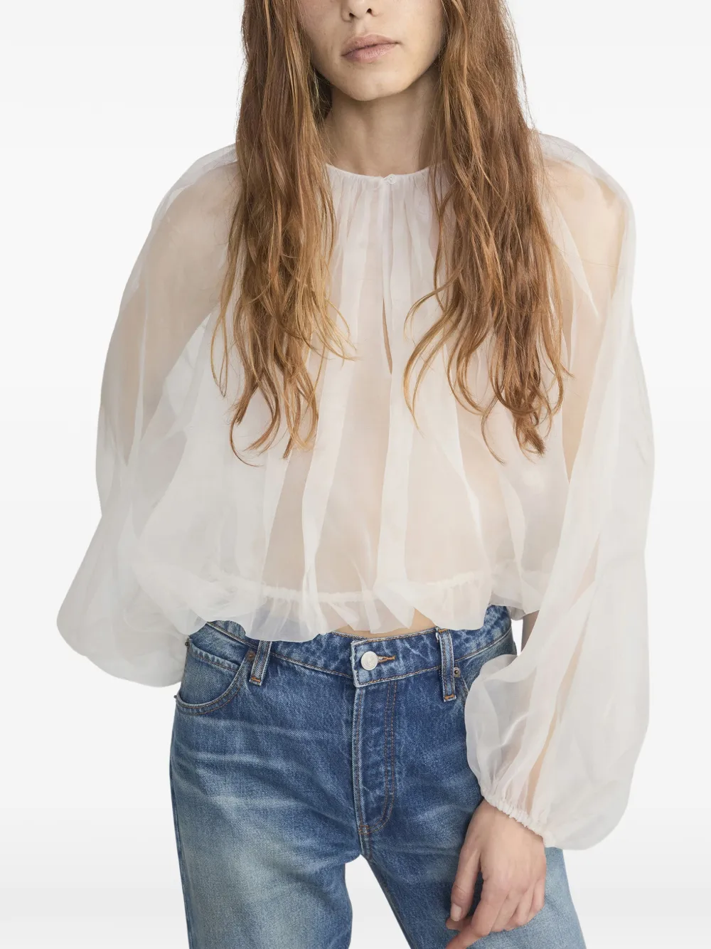 Frame Balloon-sleeve Blouse - Neutrals 