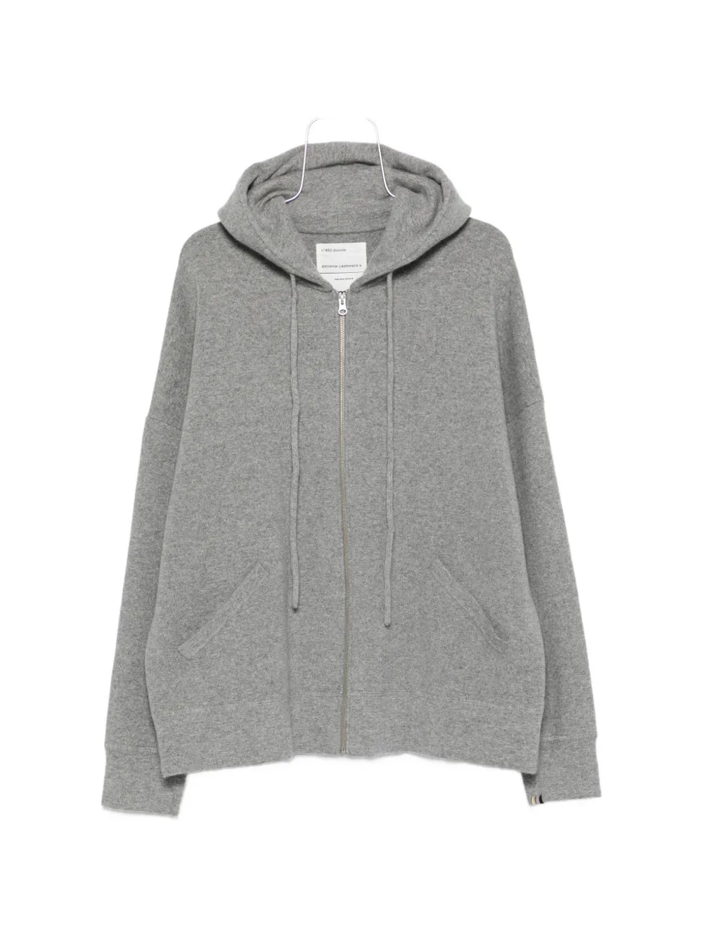 extreme cashmere long-sleeves zip hoodie - Grigio