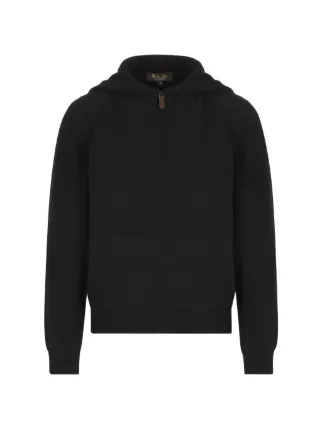 Loro Piana Hooded zip-fastening Cardigan | Black | FARFETCH IL