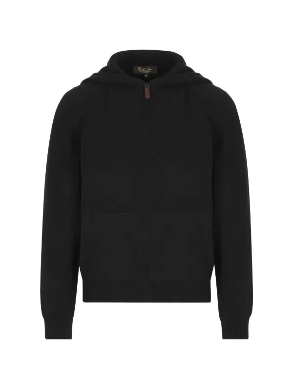 Loro Piana Hooded Zip-fastening Cardigan in Black