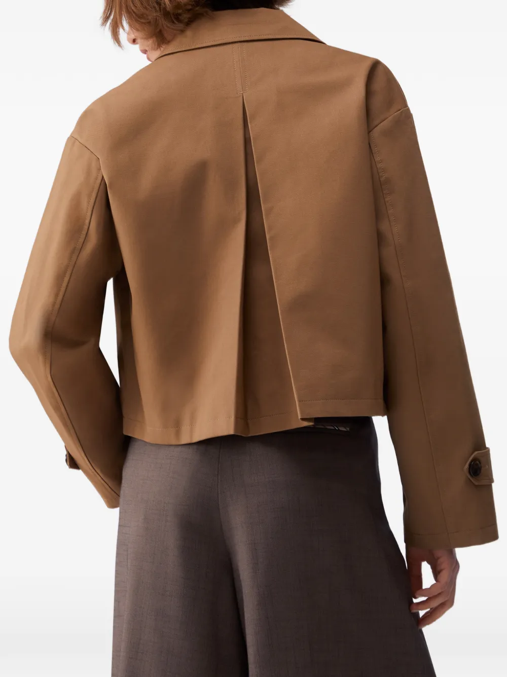 LIU JO Gabardine korte trenchcoat Bruin