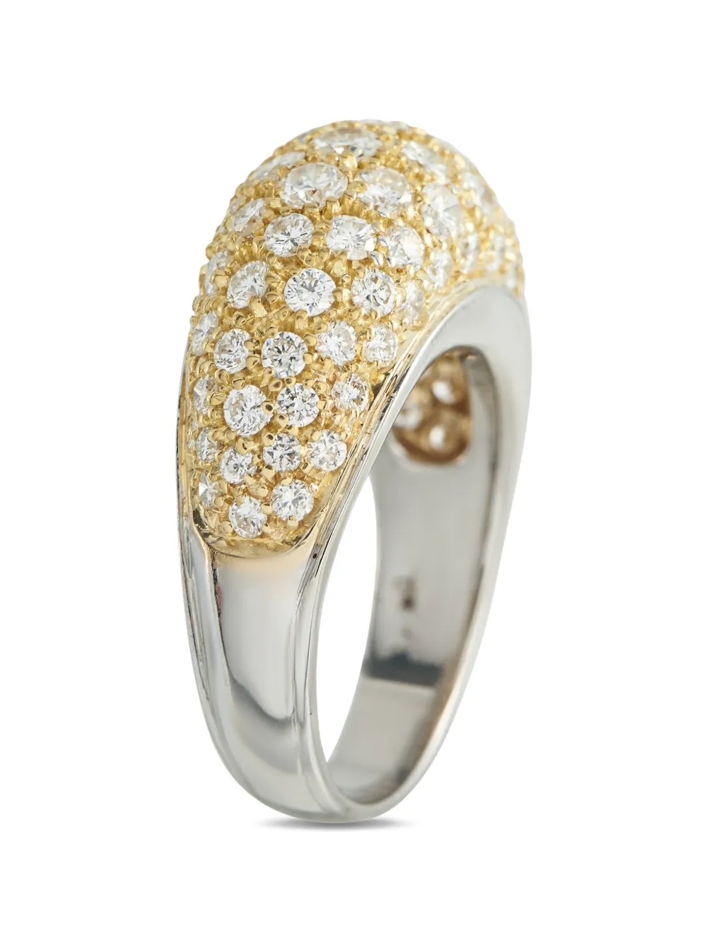 LB Exclusive 18k white gold diamond dome ring - Argento