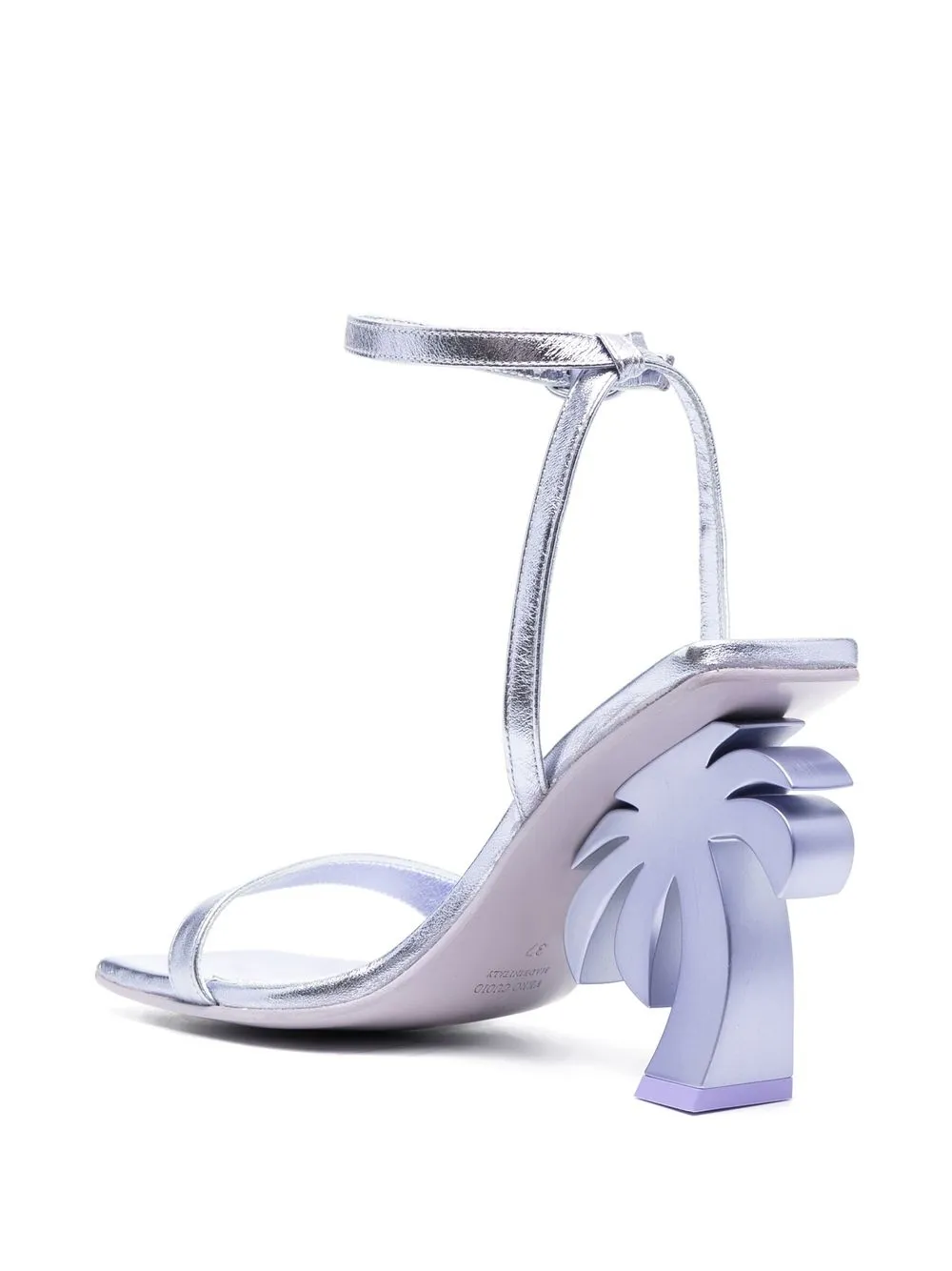 Palm Angels Palm Tree sandalen met hak Paars