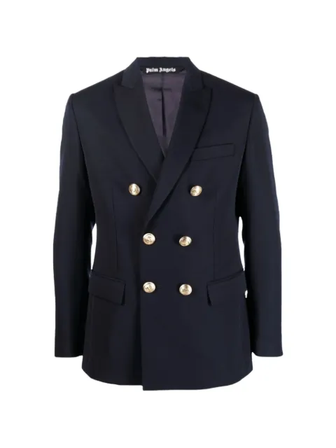 Palm Angels embroidered double-breasted blazer