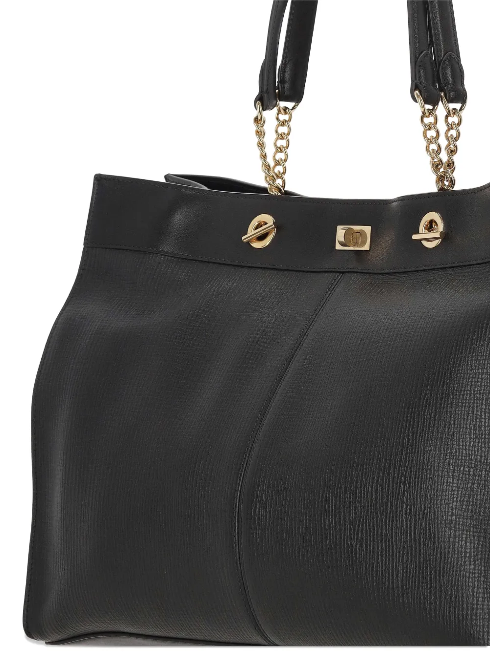 Anya Hindmarch Top-handle Leather Tote Bag in Black, view 4