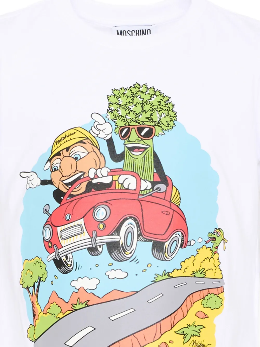 Print-Detail Short-Sleeve T-Shirt