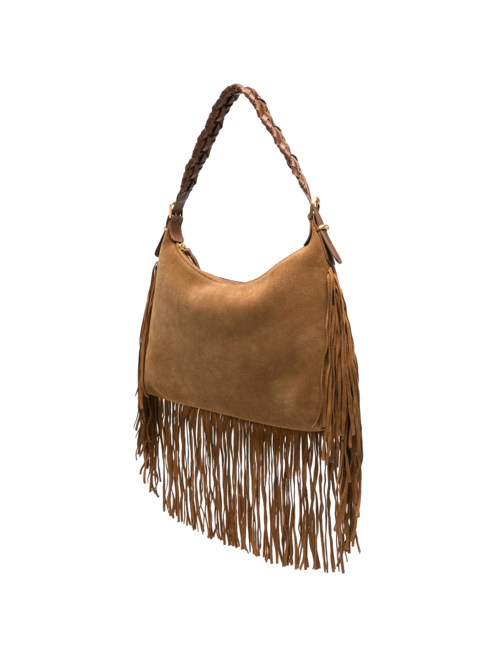  Vanessa Bruno Pm Jess Suede Shoulder Bag - Neutrals 