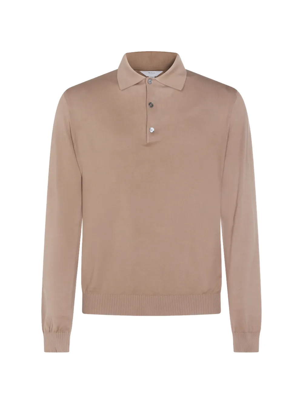 Malo long-sleeve polo shirt - Marrone