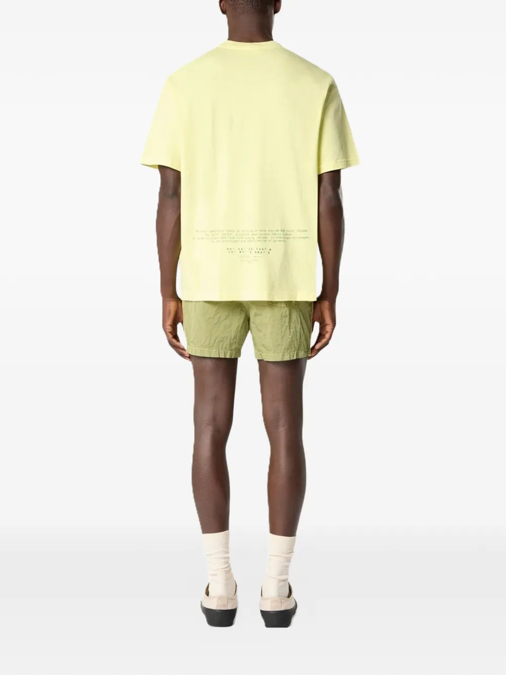 Stone Island T-shirt met Compass-logopatch Geel