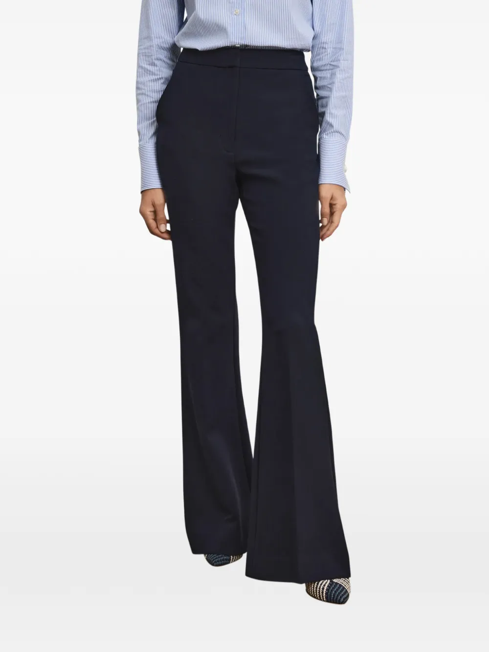  Veronica Beard Arden Flared Trousers - Blue 